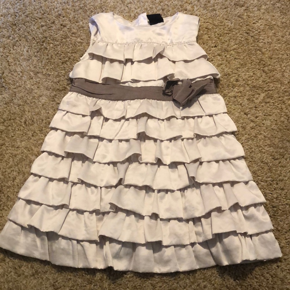 GAP Satin Ruffled Dress